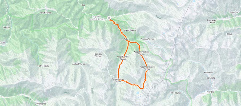 Ayder - Ceymakcur - Kavrun - Ayder